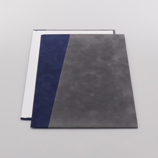 HC3-1V0 | EP Bind Cover | Blau-Grau Samt | A4 hoch